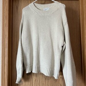 Princess Polly Cream Crew Neck Sweater